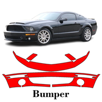 Car Precut Paint Protection Film Front Bumper Anti-scratch Exterior TPU PPF For Ford Mustang GT500 2008-2009
