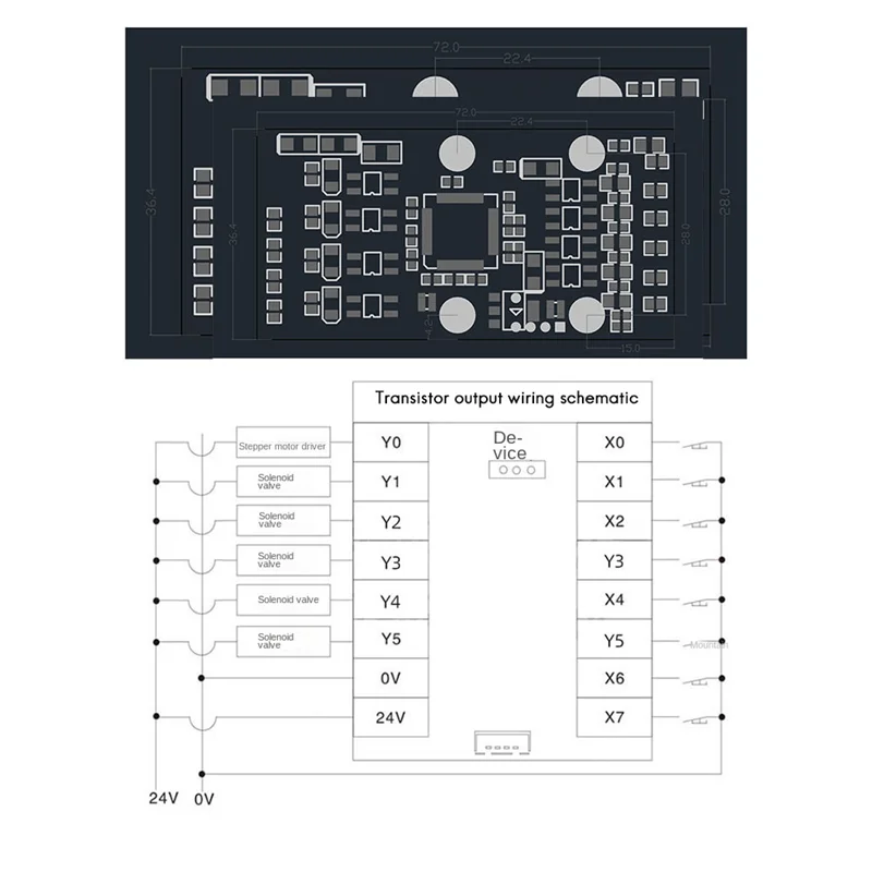 FX1N-10MT PLC Industrial Control Board+USB-TTL Cable PLC Module Analog Input / Output with Guide Rail Delay Relay Module