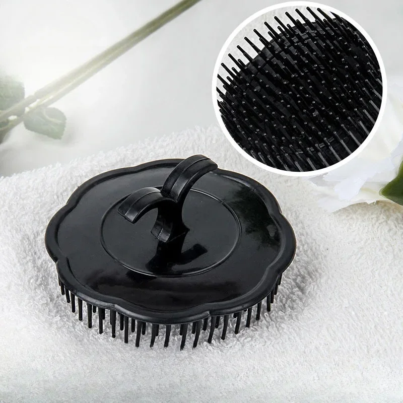 1pcs Black Hair Comb Scalp Massagers Round Comb Women Men Shower Brush Hair Scalp Shower Wash Clean Hair Tool Brush