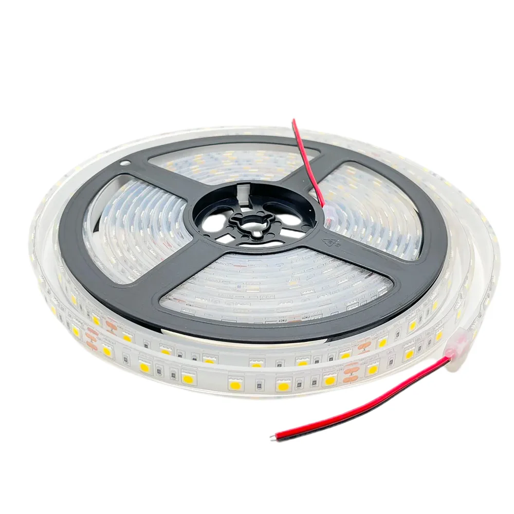 5m IP68 LED Strip Lights DC12V 24V 300LEDs/5m High Quality SMD5050 Flexible LED Tape Underwater Outdoor Lighting 10m 20m