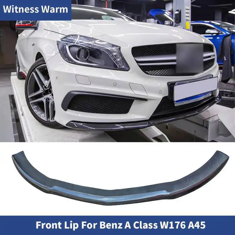 Pour mercedes-benz classe a W176 A45 fibre de carbone pare-chocs avant lèvre becquet séparateur voiture pelle avant 2013-2015