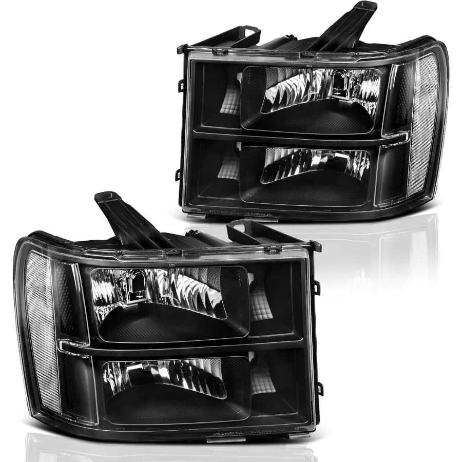 

Фры в сборе для GMC Sierra 1500 и 20072014 Sierra 2500HD 3500HD 20072013 годов с черным корпусом и прозрачным дизайном отражателя