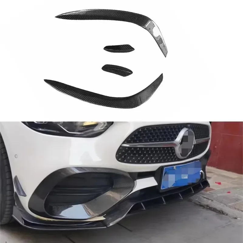 

For Mercedes Benz C Class W206 C200 C260 Sport 2022+ Carbon fiber wind knife fog lamp air vent decorative strip Upgrade body kit