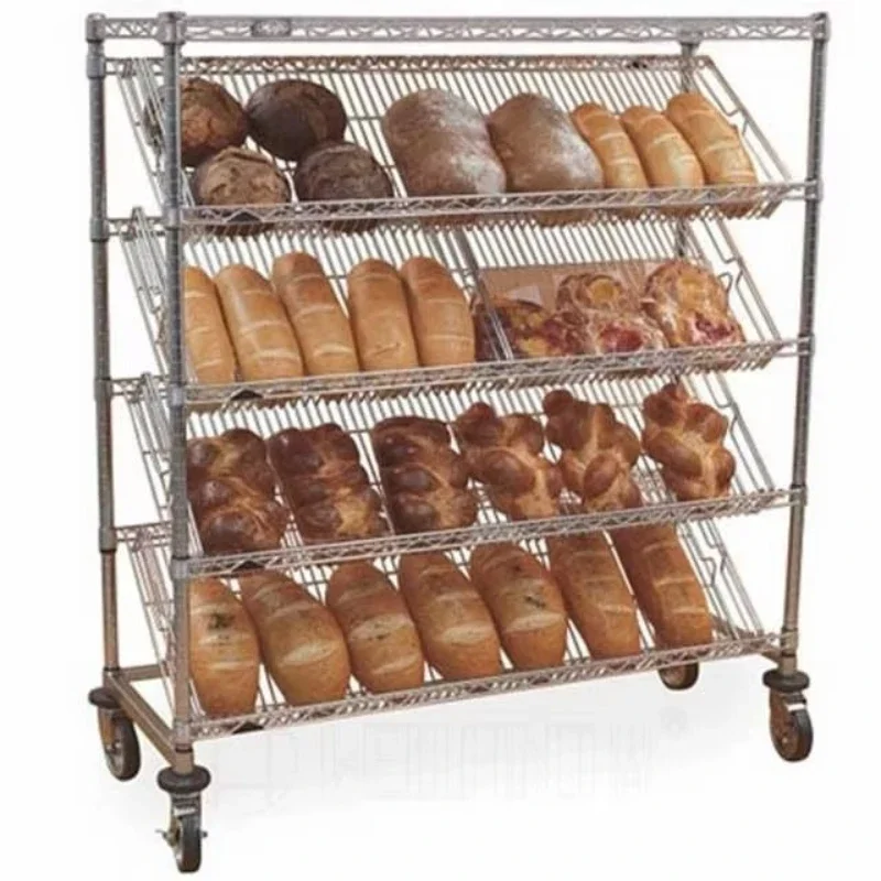 

Kitchenware wholesale bread inclined display line shelf