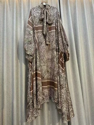 Jarlrysberg Women's Runway Fashion Spring Autumn Long Sleeve Casual Loose Print Dress Female High Waist Chic Party A-line Dress