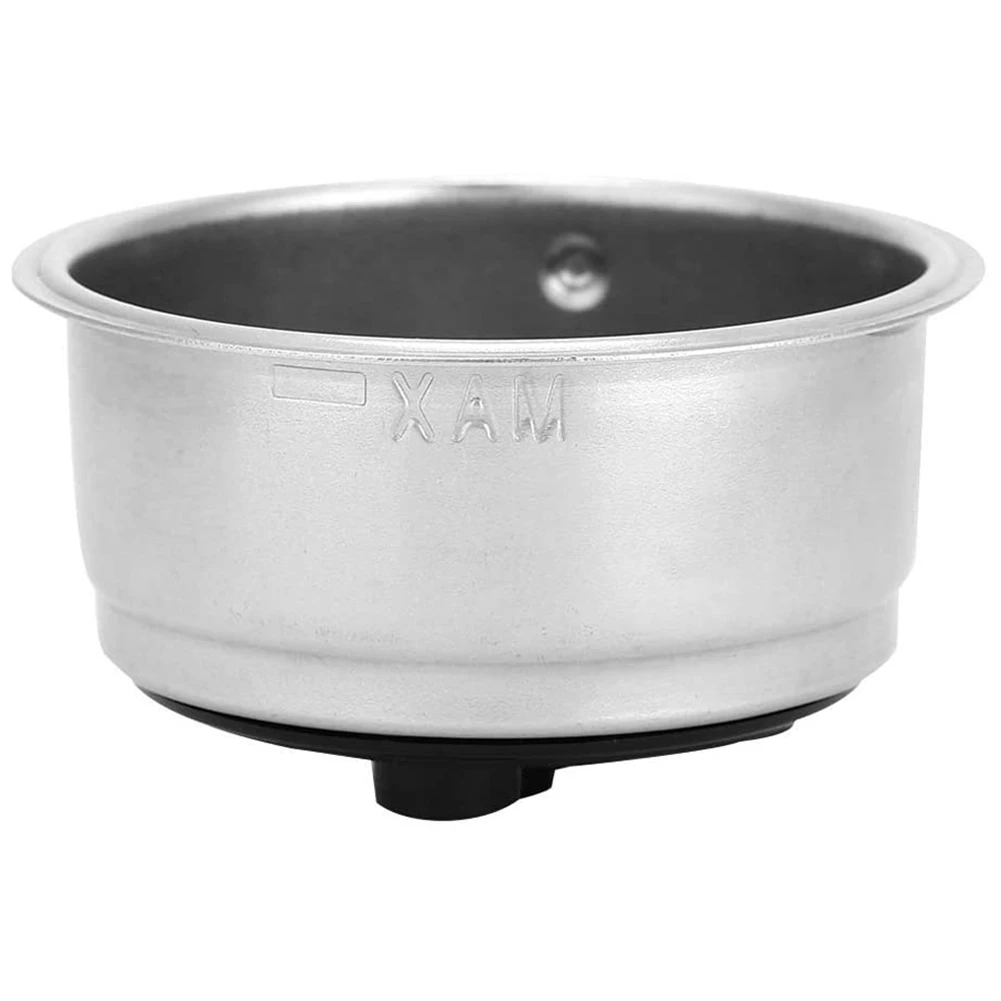 51mm Portafilter Filter Basket, Stainless Steel Coffee Filters Bottomless Portafilter Espresso Machine Accessory, 2 Cups