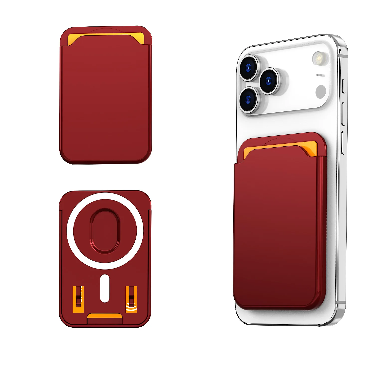 MagSafe Magnetische Geldbörse für iPhone 18 17 16 15 14 13 12 Pixel 10 Serie Harte Kreditkartenfach-Halterung für die Rückseite der Handyhülle – Detail 10