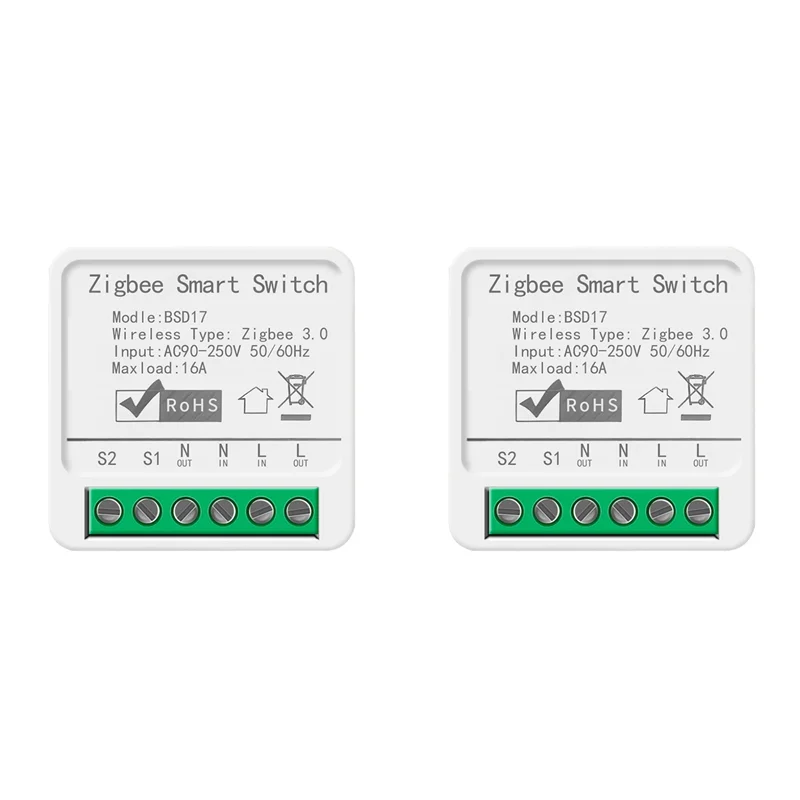 

A93G 2X Tuya Tuya 16A Умный переключатель Zigbee Кассетный переключатель Приложение для мобильного телефона Дистанционное голосовое время Alexa