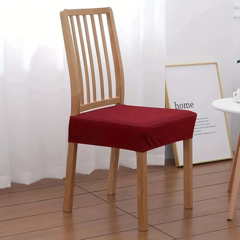 Waterproof Plaid Fabric Seat Case Elastic Chair Covers for Kitchen Machine-wash Chair Seat Covers for Home Dining Room
