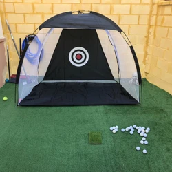 Golf Practice Net Golf Hitting Cage Indoor 2M Golf Practice Net Tent Garden Grassland Practice Tent Outdoor Golf Training Swing