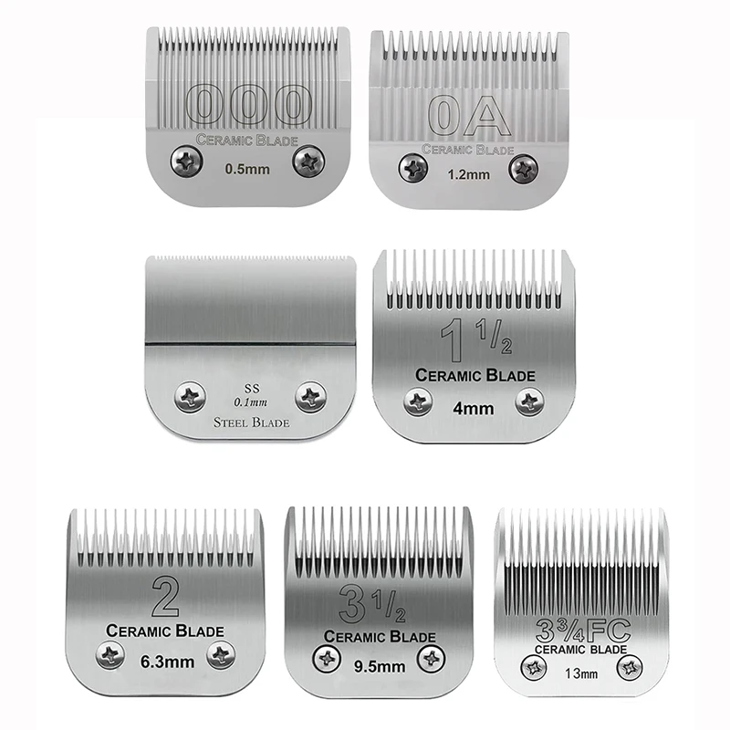 Detachable Pet Dog Cat Grooming Clipper Ceramic Blade Compatible with Most Andis,Oster A5,Wahl KM10 Series Animals Clippers