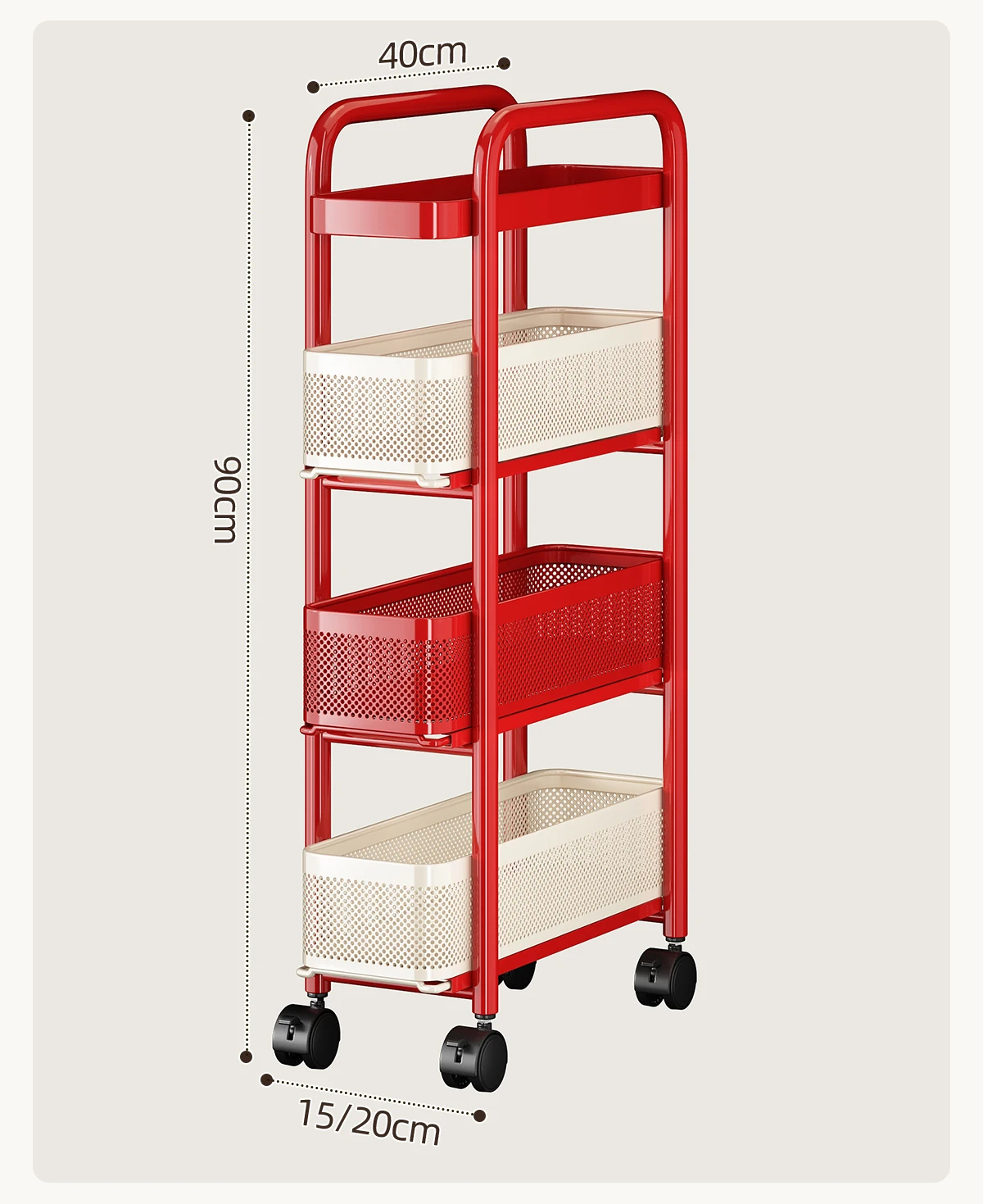 

Kitchen dopamine crevice rack floor-to-ceiling multi-layer refrigerator side pull-out cabinet extremely narrow storage trolley