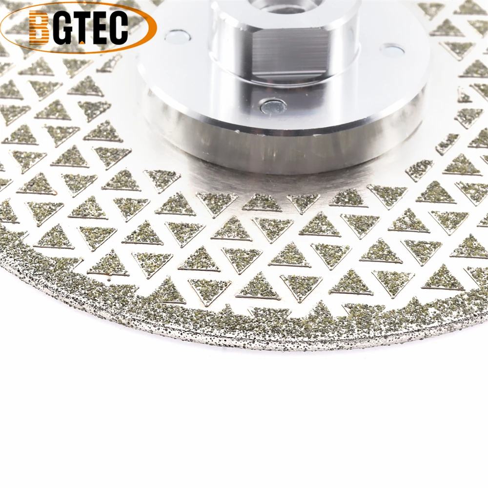 Lama per sega diamantata elettrodeposta BGTEC 1pc 5 "/Dia125mm M14 piastra abrasiva diamantata rivestita su entrambi i lati taglierina in ceramica per muratura per piastrelle