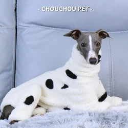 Winter pet warm print soft pet pajamas warm and comfortable Italian Greyhound Whippet four-legged dog clothes
