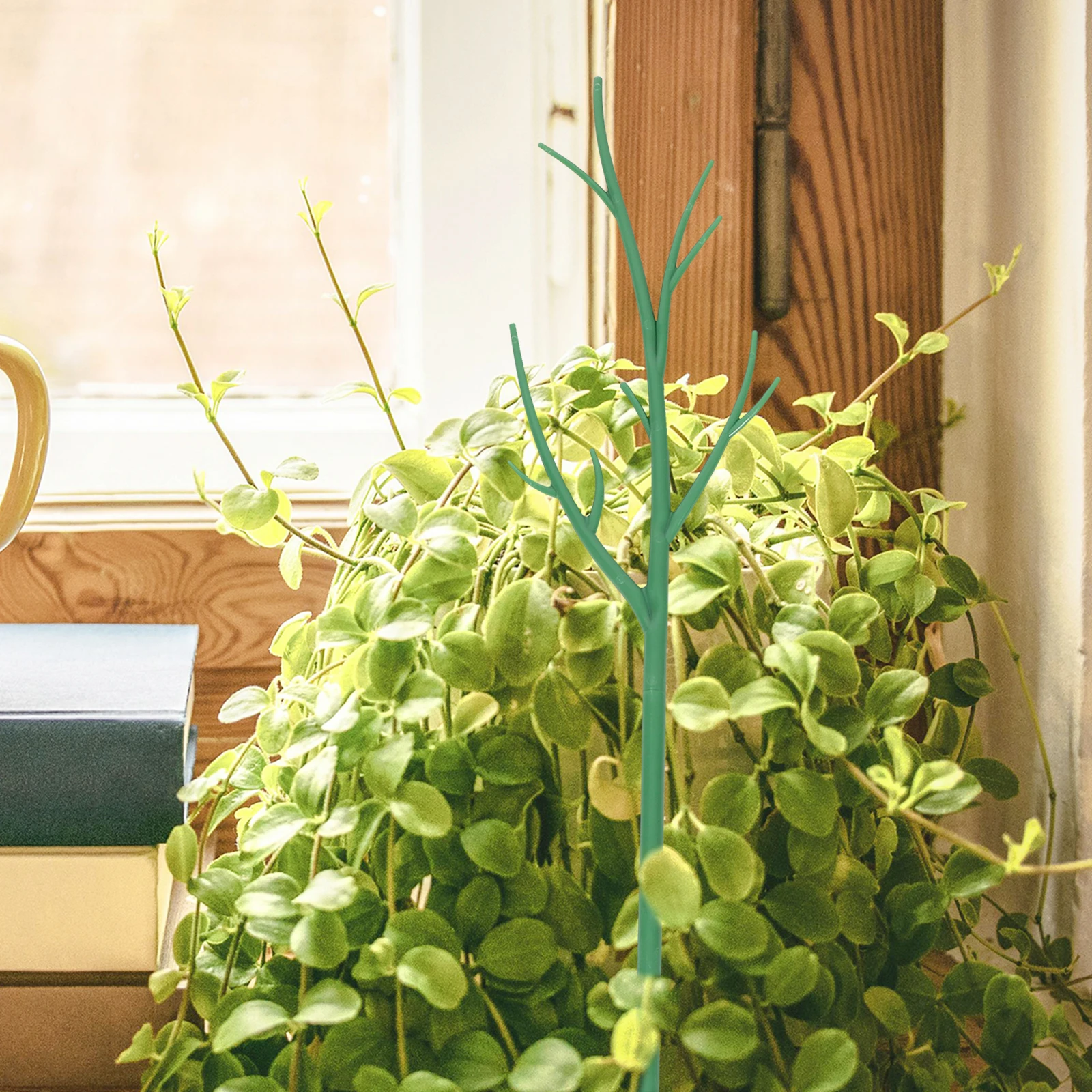 

6 Pcs Plant Support Stakes Tree Branch Trellis for Climbing Potted Plants Plastic Straight Growth Garden Flowers