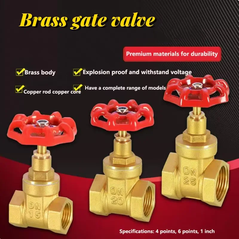 

6*6 Cast Iron Valve Handle Gate Valve Ball Valve Hand Wheel Shutoff Value Decorative Water Pipe Fittings Red