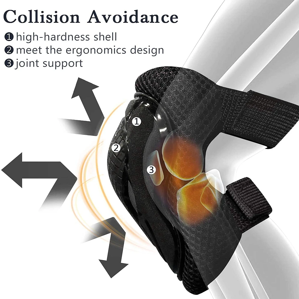 Skateboard Ice Roller Skating Protective Gear Elbow Hip Pads Wrist Safety Guard Cycling Riding Helmet Protector for Kids Adults