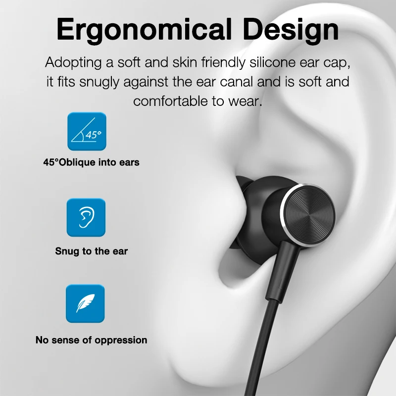 EARDECO 60 Hour Play Wireless Earphones Bluetooth Headphones Neckband 5.3 Bass Headphone with Mic Stereo Sports Earbuds Headset