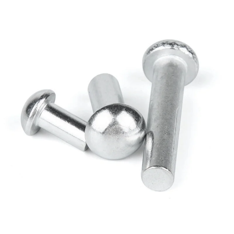 Beicai 10~300pcs Aluminum Round Solid Rivet Button Semi Round Percussion Punch Self-plugging Rivet M2 M2.5 M3 M4 M5 M6 M8