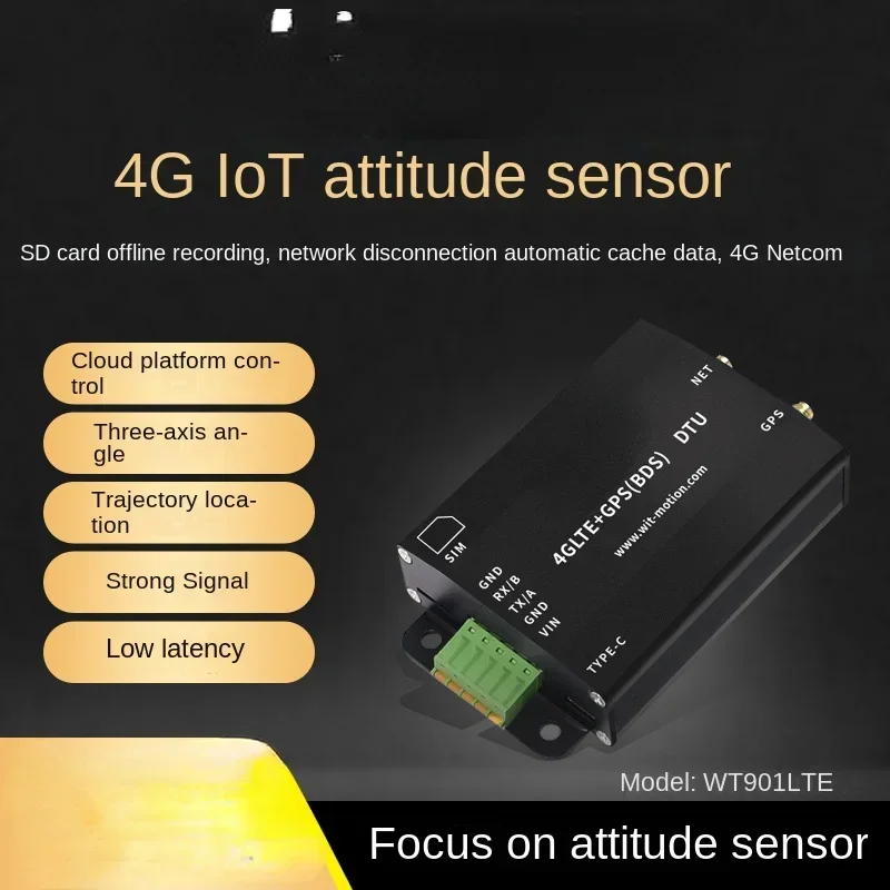 

4G IoT LTE full network wireless communication DTU acceleration gyroscope tilt sensor GPS trajectory positioning