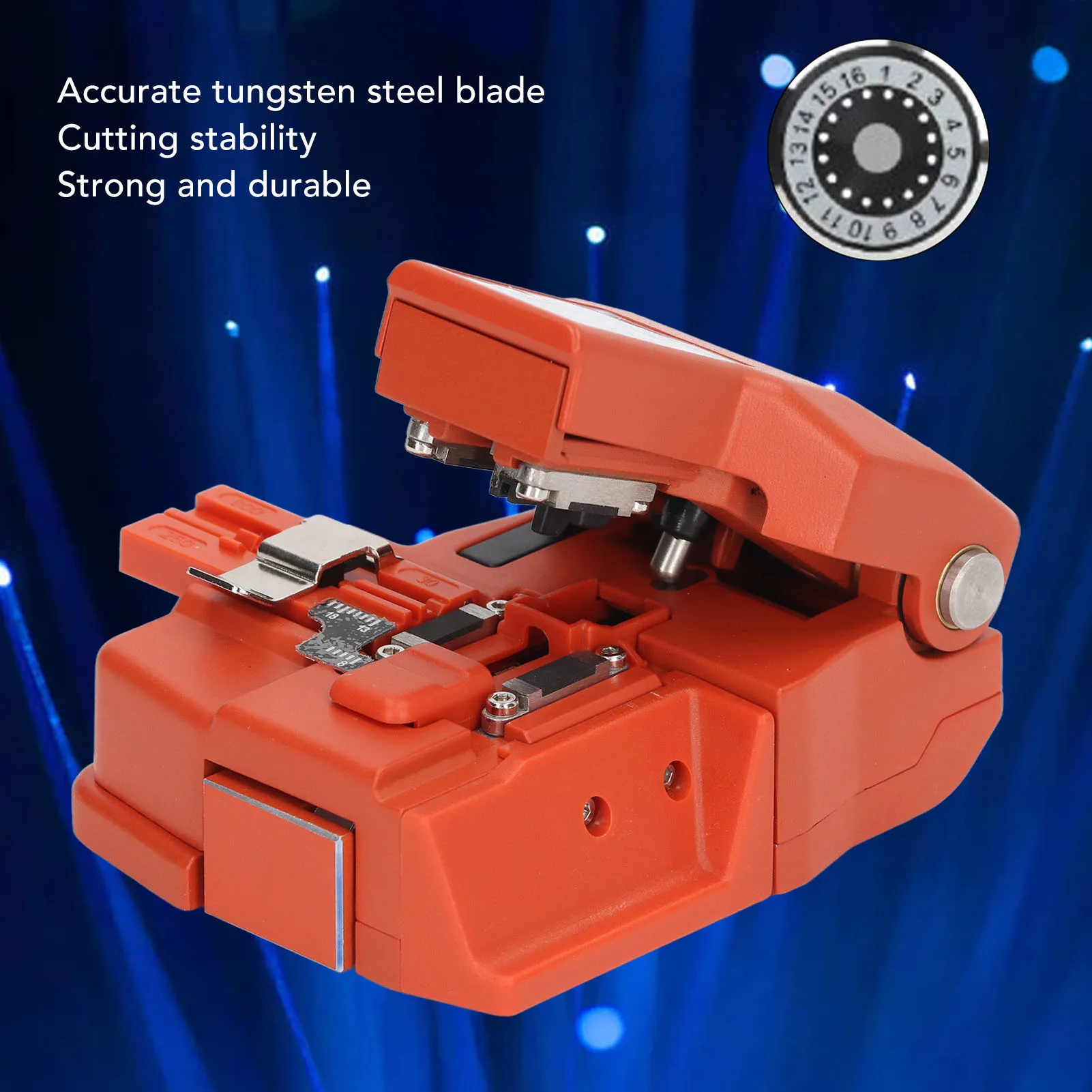 High Accuracy Fiber Optic Cleaver Fluent Cutting Stable Performance Optical Fiber Cutter for Cold Splice Orange