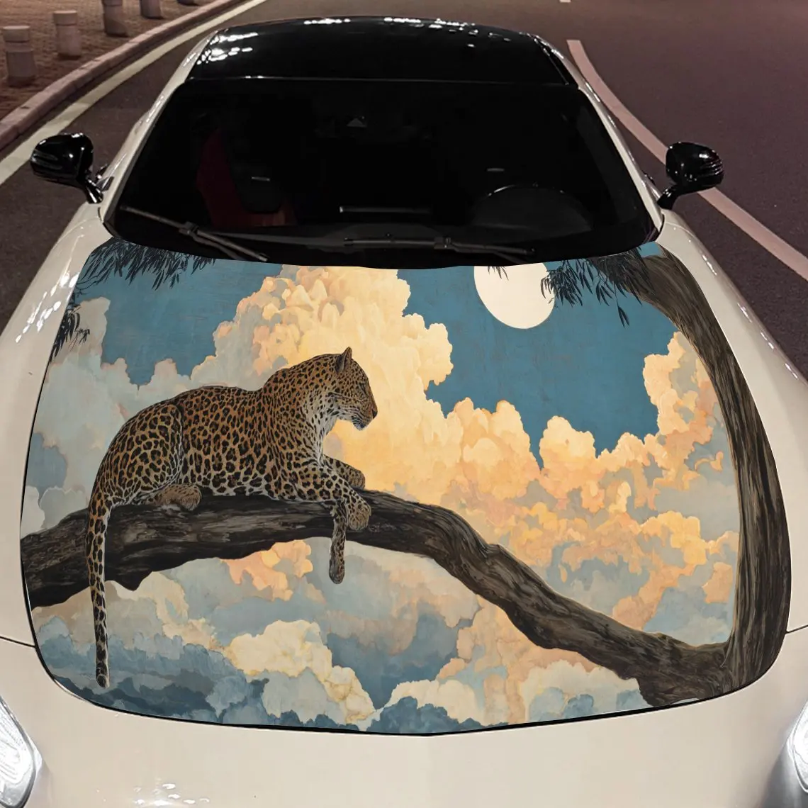 

Night cheetah print,car hood stickers,PVC waterproof Self adhesive car hood sticker,car hood decoration protection stickers,Auto