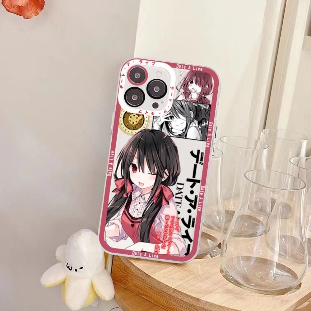 Date A Live Tokisaki Kurumi Phone Case For iPhone 11 12 13 14 Mini Pro Max XR X XS TPU Clear Case