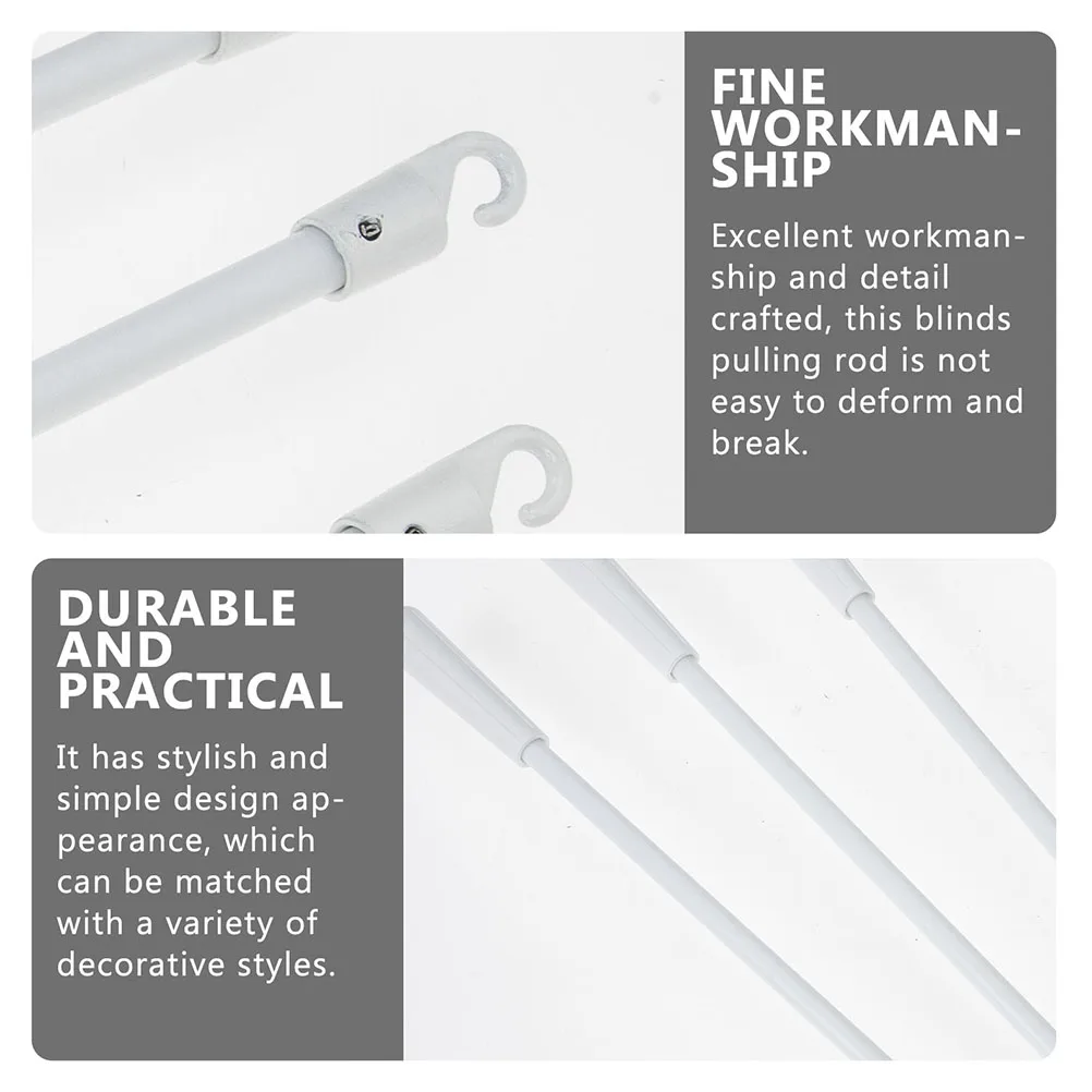 

4pcs 12 Inch Glass Fiber Blind Sticks Curtains Accessories Vertical Wand Replacement Long Term Use Window Decor Hardware