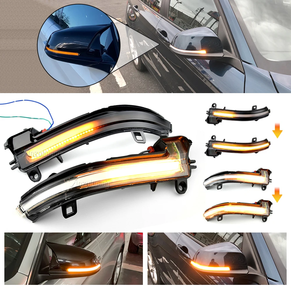 

Smoked Side Mirror Sequential Dynamic Turn Signal Light For BMW 1 2 3 4 Series F20 F21 F22 F23 F30 F31 F34 F32 X1 E84 M2 F87