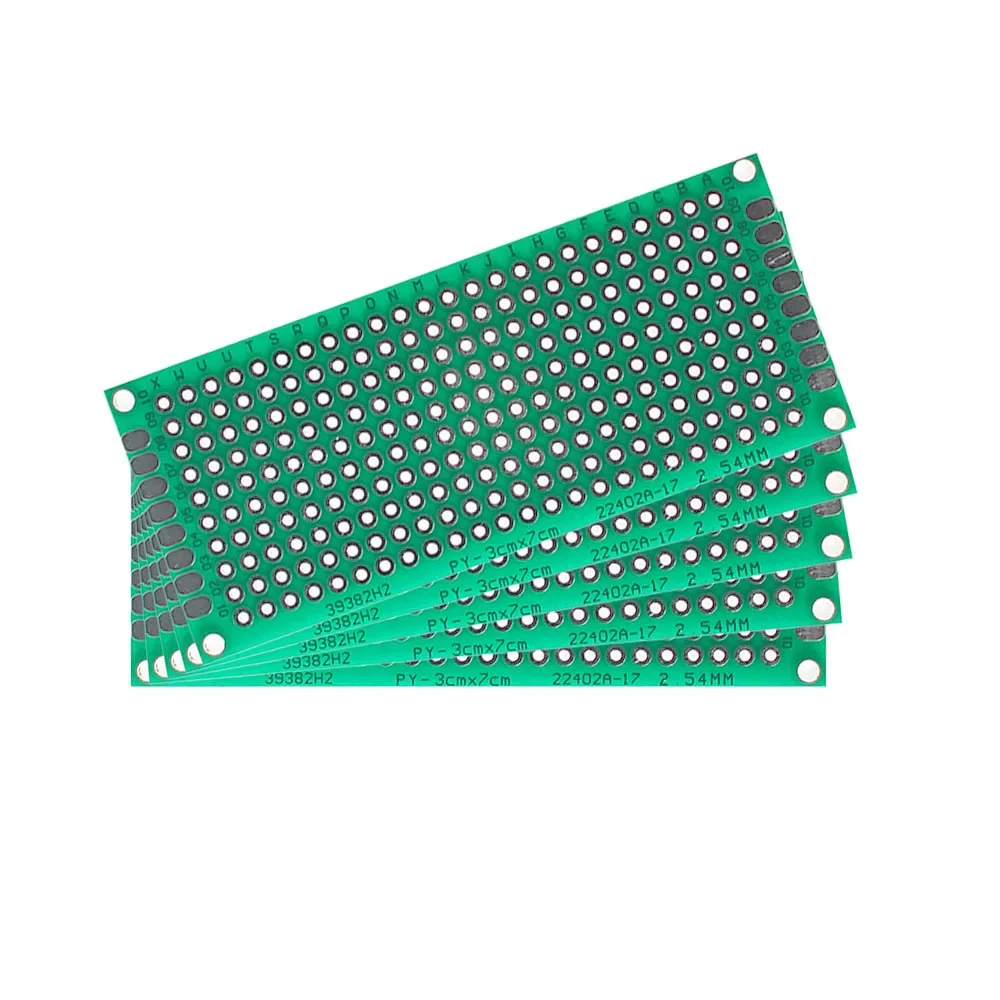 5PCS Double Sided Pcb Board 3*7CM Green DIY Main Boards Prototype Pcb Universal Board