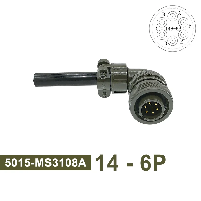 Mil std ronde connector ms3102a 14s-2 14s-5 14s-6 MIL-C 5015 militaire specificatie connectoren ms3106 ms3108 stekker & stopcontact