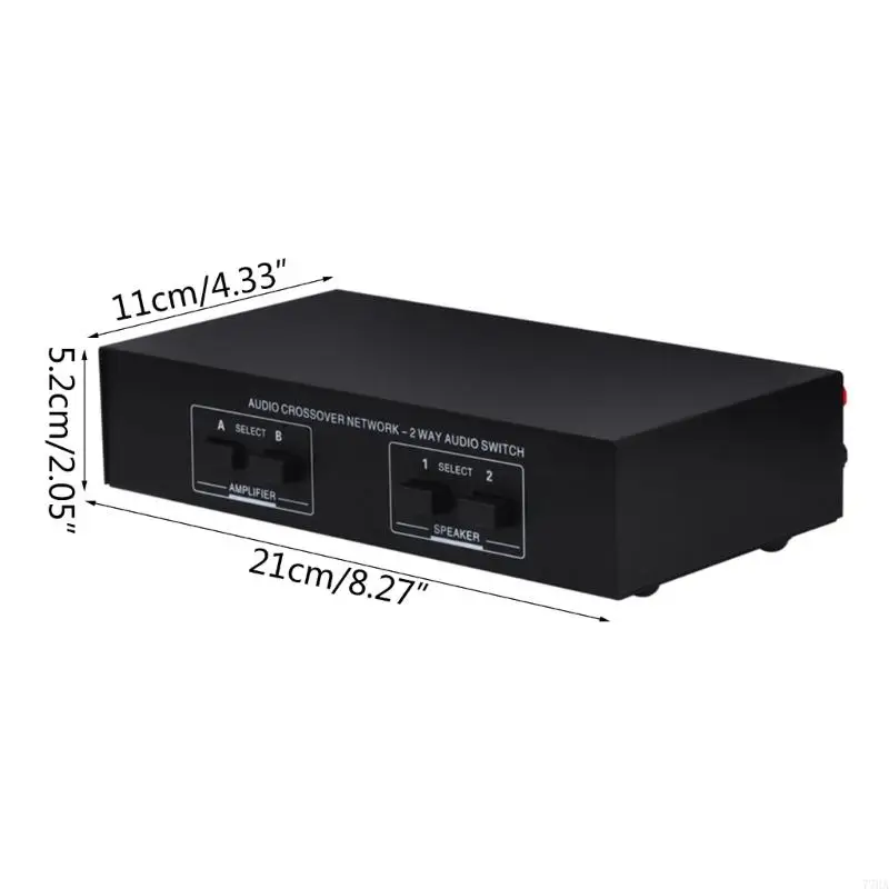 77HA STEREO AMPEIO AMP AMPPLIFIER / SPEAKER SELECTOR SLOP ، 2 في 2 Out Switcher قارن 2 أمبير أو مكبر الصوت