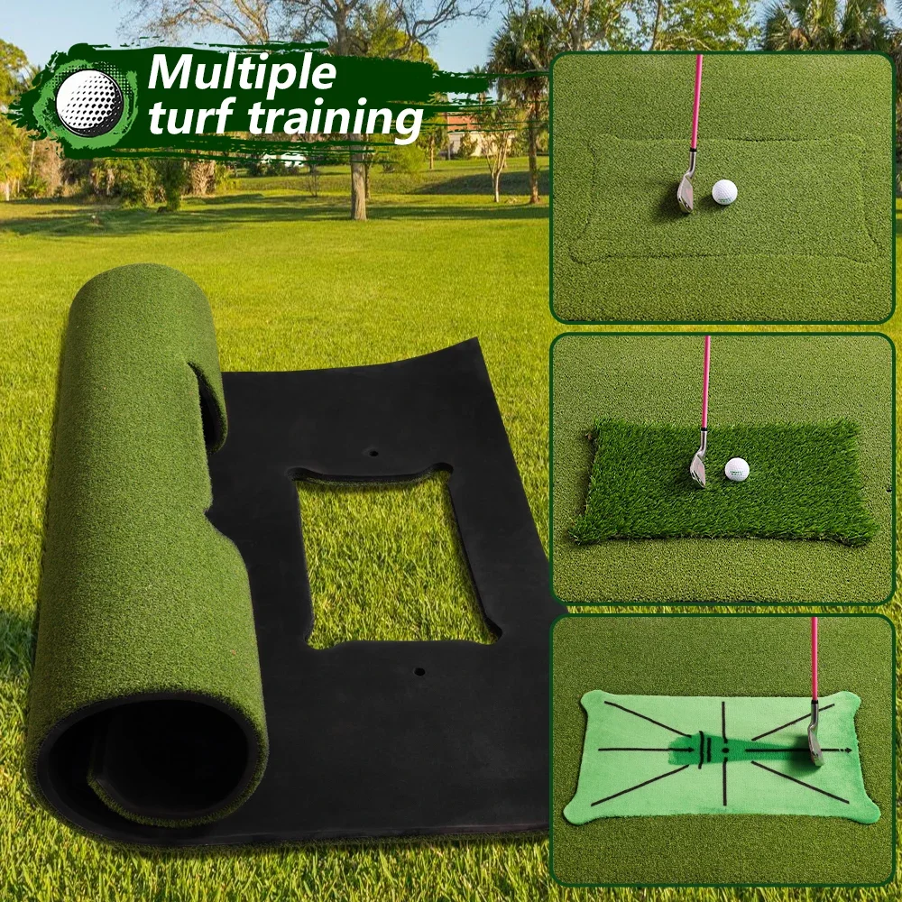 3-in-1 verdikking indoor outdoor training swing chip achtertuin bereik praktijk kunstgras praktijk golf slaan mat