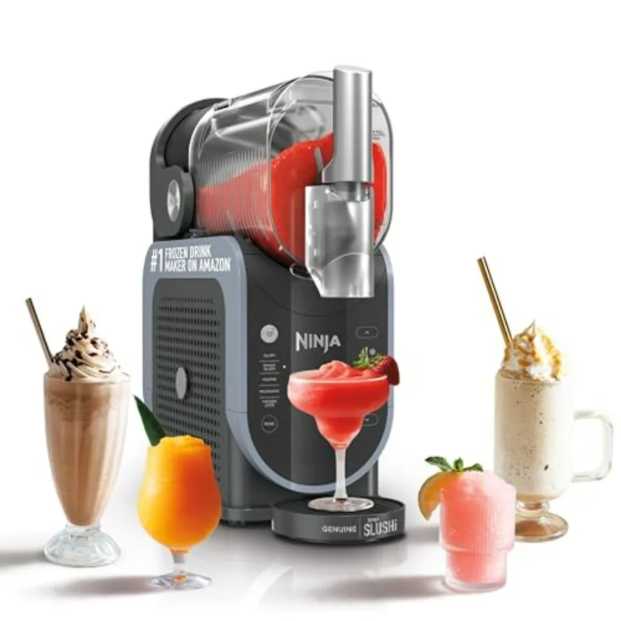 Slush Frozen Drink Maker Rapidchill Technology 88 Oz Easy Fill Vessel Anti Drip Spout No Ice Needed 5 Preset Programs Dishwasher Safe Parts Black 1 Count for Frappe