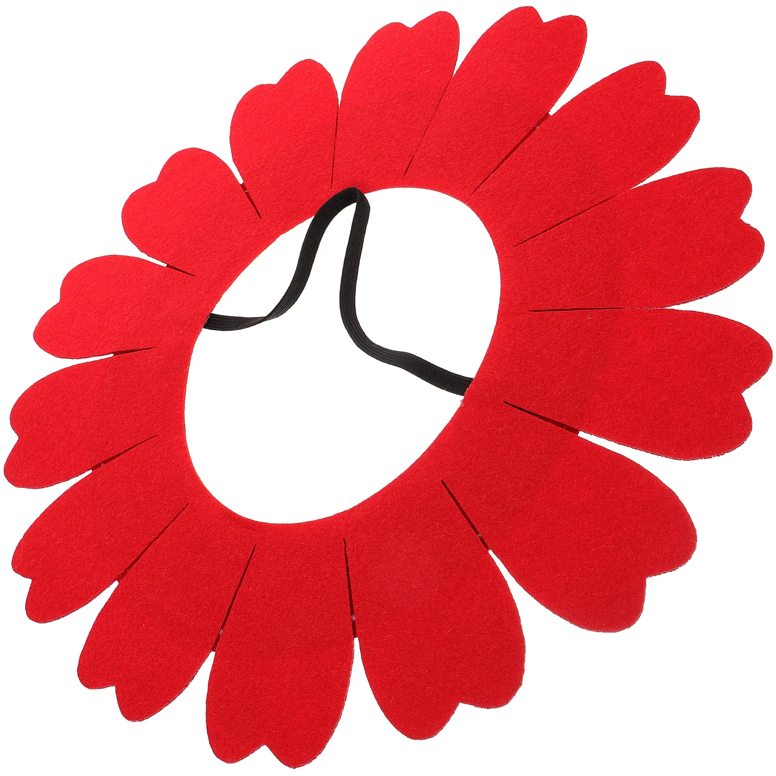 

Sunflower Headgear 39CM Felt Cloth Red Kids Headpiece for Party Costume Halloween Cosplay Flower Hat Decor Accessories