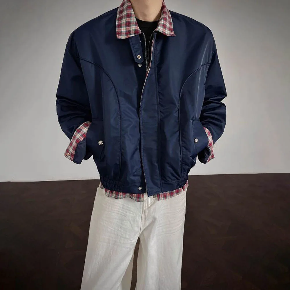 

Осенняя новая мужская искусственная двухсекционная летная куртка в американском стиле ретро, модная уличная свободная повседневная нишевая мужская куртка в стиле хип-хоп, 2025 г.