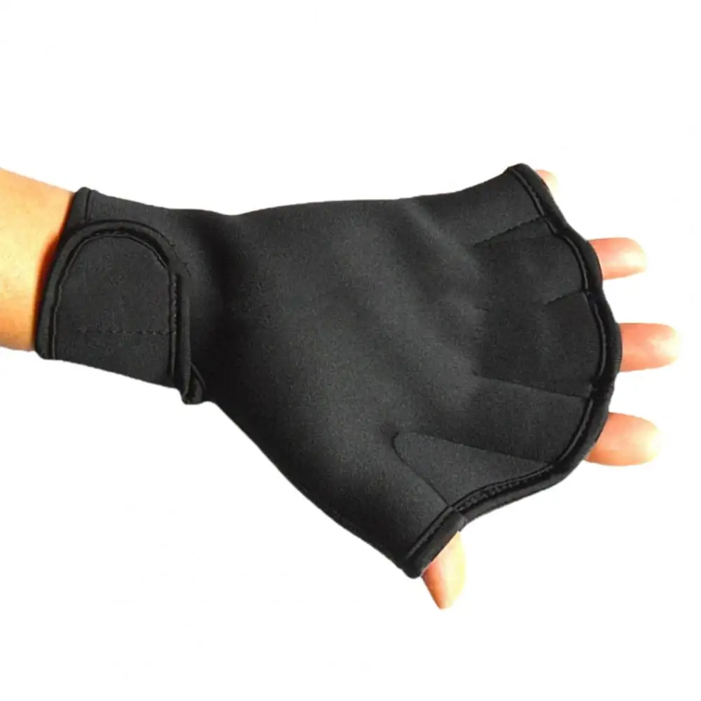 Webbed Gloves Flexible Paddle Gloves Half Finger Durable  Creative Aquatic Swimming Webbed Gloves