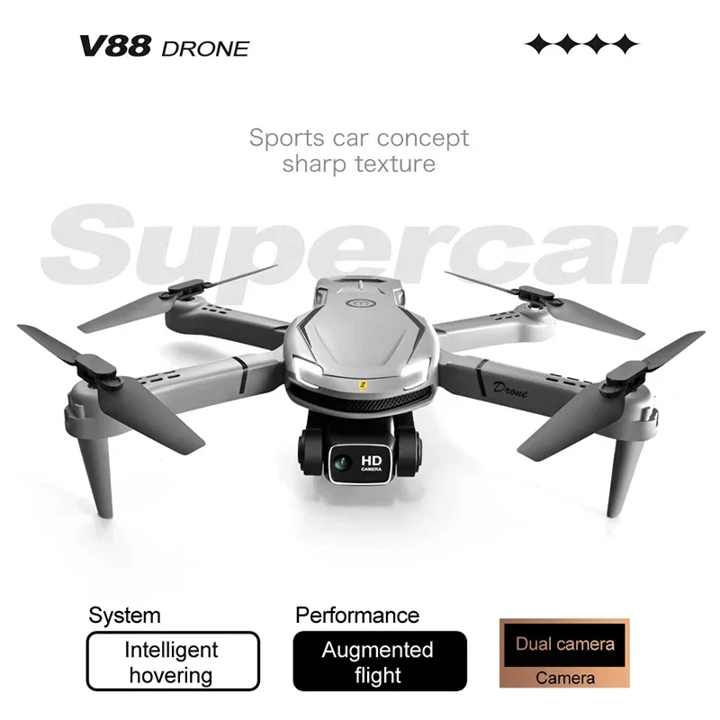 2024 NEW V88 UAV Professinal 8K HD Dual Camera Mini Drone 5G GPS RC Aerial Drone Aerial Photography Obstacle Avoidance Quadrotor