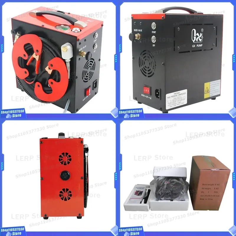 GX-E-CS3-I Car Silent Portable Oil Free Piston scuba Diving for Hunting for Diving High Pressure air Compressor