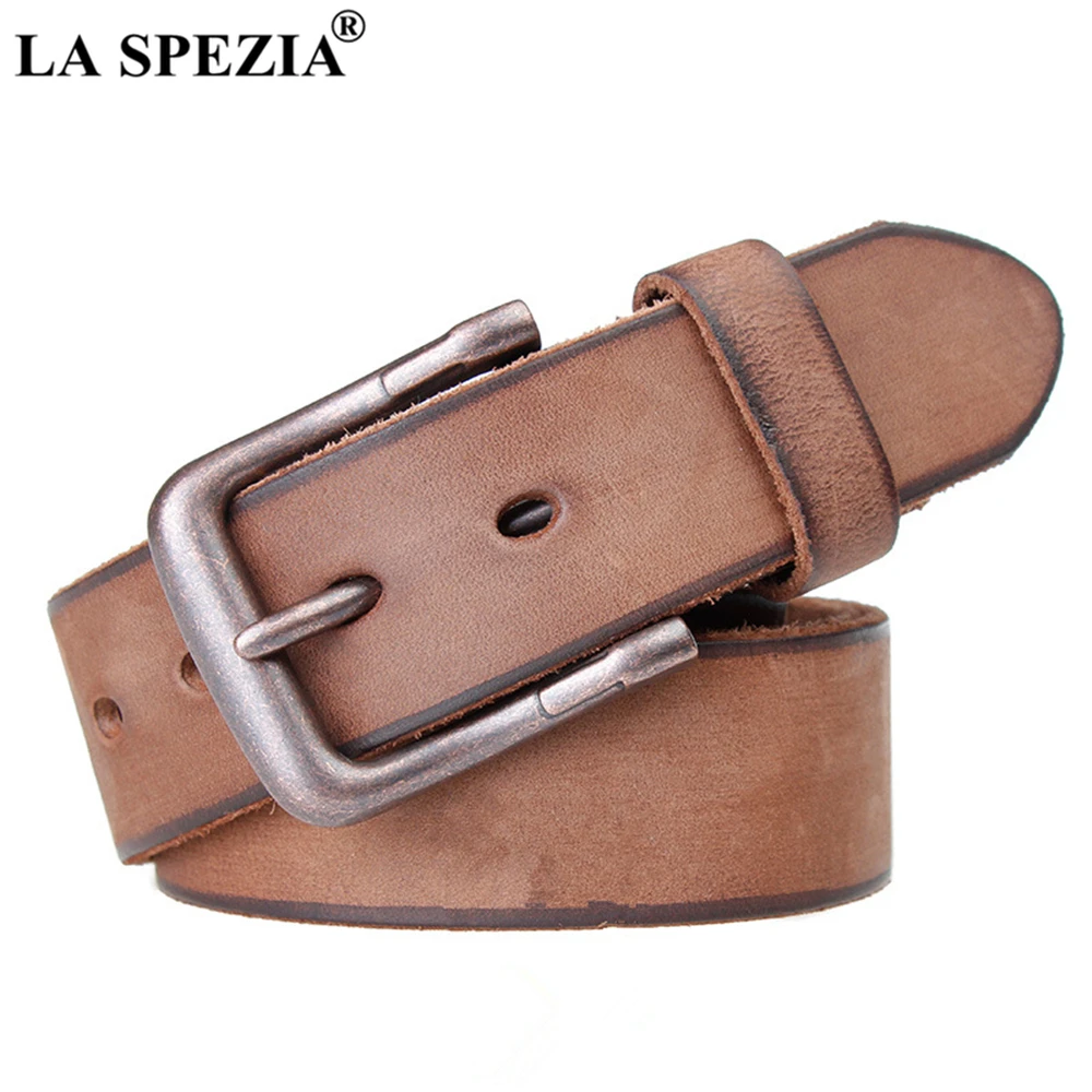

LA SPEZIA новый дизайн верблюжьи ремни из натуральной кожи для мужчин, повседневный ремень высокого качества, мужской ремень из натуральной телячьей кожи, винтажный мужской ремень