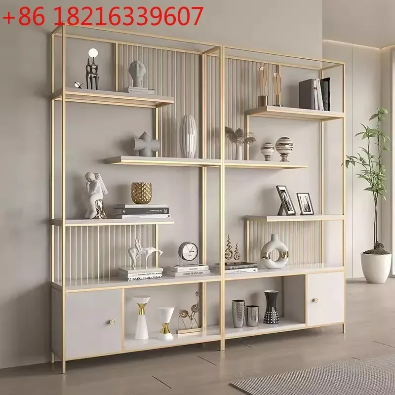 TAO Modern office floor-to-ceiling storage bookshelf display shelf simple living room against the wall wrought iron