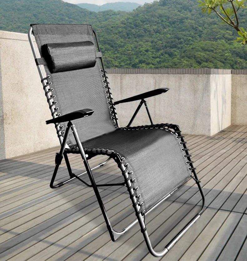 كرسي رفع محمول قابل للطي للترفيه في الهواء الطلق وفنادق الشاطئ والفلل مادة قماش متينة وقابلة للطي #1