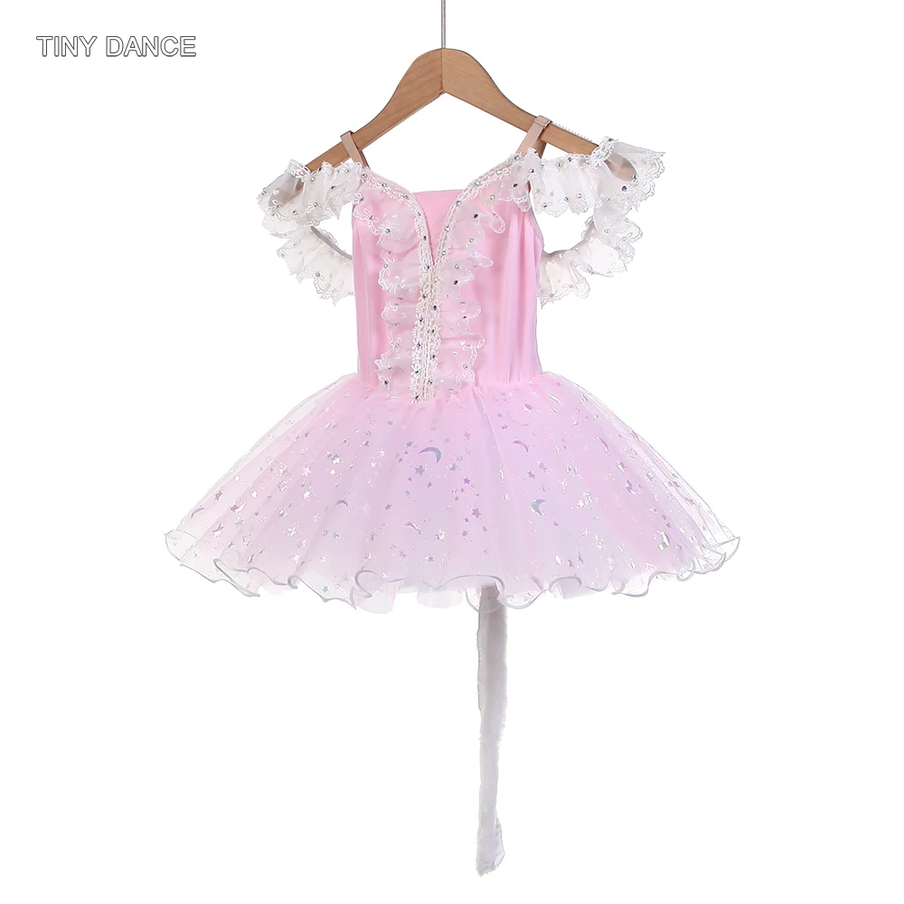 Dziecięca i damska różowa romantyczna spódniczka baletowa Tutu Kostium do tańca Baleriny Puszyste Tutusy Odzież do występów 26014