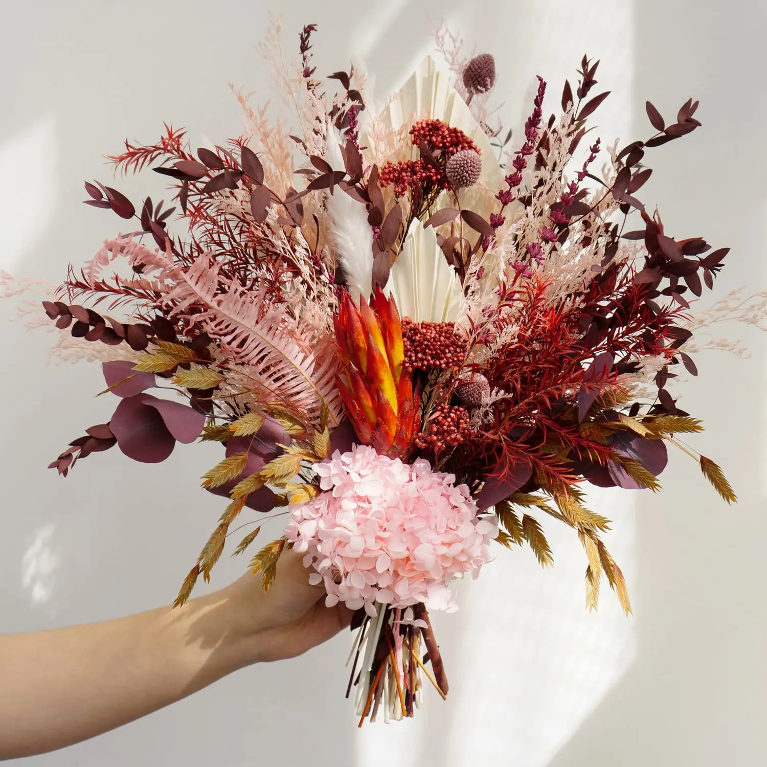 Natura Pampas Dried Flower Wedding Bouquets for Bride Preserved Plants Boho Home Decor Floral Arrangements for Home Decorations