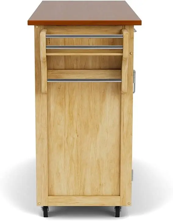 Home Styles Create-a-Cart Cottage Natural Finish Four-door Cabinet with Oak Top, Four Wood Panel Doors, Three Adjustable Shelves