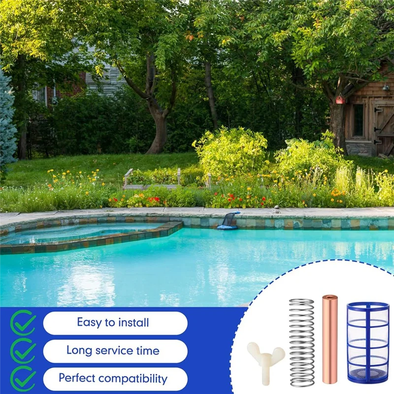 SNEL-koper geanodiseerde vervangingsset mandschermen, veren en schroeven Forsolar zwembadionisatoren