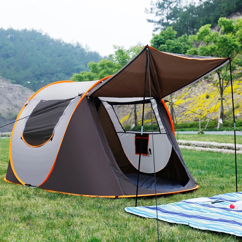 2-4Persons Pop Up Throw Tent Automatic Waterproof Large Space Family Outdoor Camping Portable Tourist Self-driving BBQ Equipment