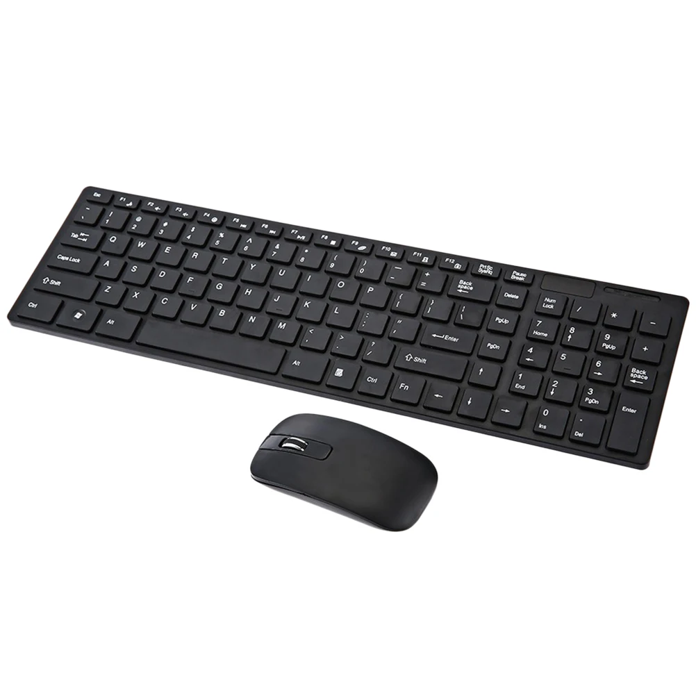 

Wireless Keyboard Set 2 4G Portable Wireless Keyboard Mouse Creative Design for Computer Tablet Phone Office Home Use