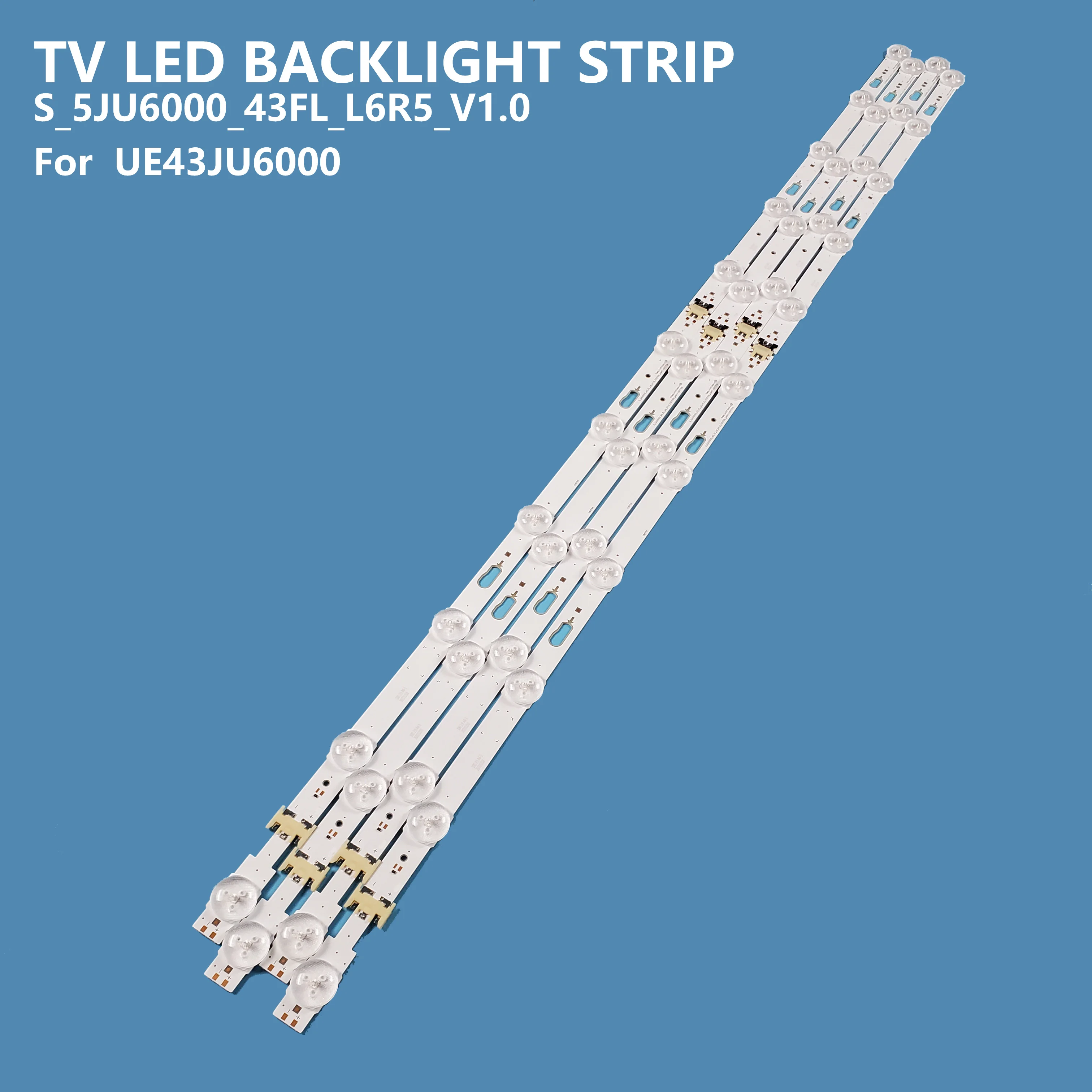 8pcs/set Led 43inch TV Strip Backlight for Samsung UE43JU6000 S_5JU6000_43_FL_L6 S_5JU6000_43_FL_R5 Led Bar Backlight