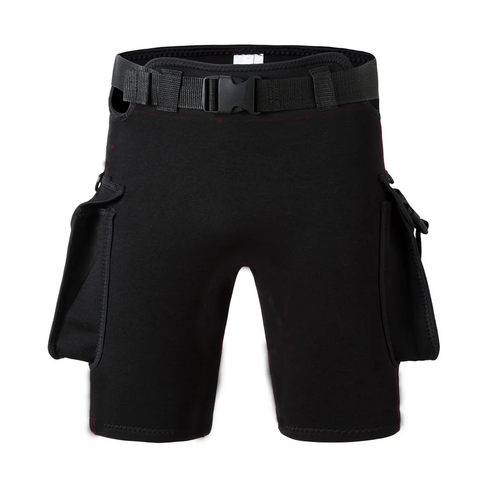 3mm Neoprene Wetsuit Tech Shorts Submersible Load Weight 2 Pocket Pants Bandage Pant Scuba Diving Equipment Accessories